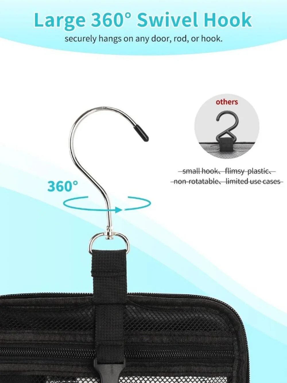 Portable Hanging Shower Caddy - Quick Dry Toiletry Tote for College & Travel